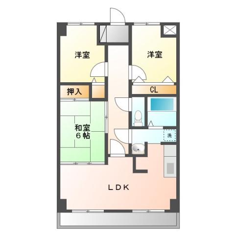 カドーロ壱番館(3LDK/7階)の間取り写真