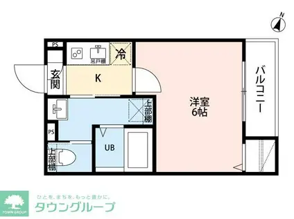 ROBOT HOME 南与野(1K/1階)の間取り写真