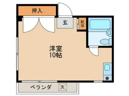 HILL TOP(ワンルーム/3階)の間取り写真