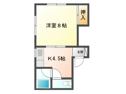 サムハウス(1K/2階)の間取り写真