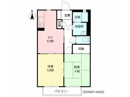 バリュージュD&M (2DK/2階)の間取り写真