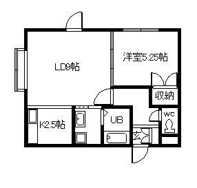 グランビュー東光(1LDK/1階)の間取り写真