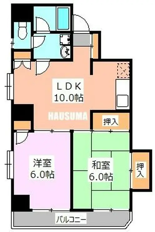グリーンヒル文京 6階階 間取り