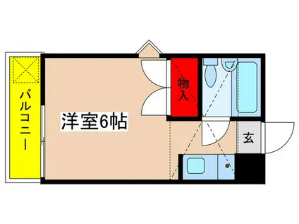 ウイング百合ヶ丘II(ワンルーム/2階)の間取り写真