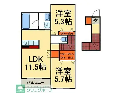 HEBEL MAISON・α(2LDK/2階)の間取り写真