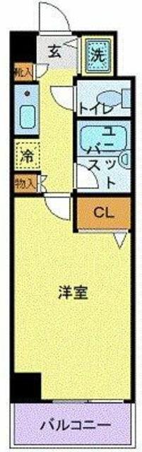 CITY SPIRE国分寺(1K/3階)の間取り写真