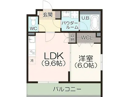 アークメゾン王子公園(1LDK/3階)の間取り写真