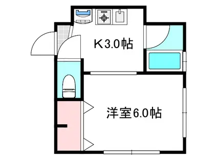 立町中村ビル(1K/3階)の間取り写真