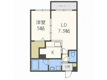 RUK-A円山(1LDK/3階)の間取り写真