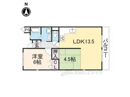 DOME・マツイ(ワンルーム/2階)の間取り写真