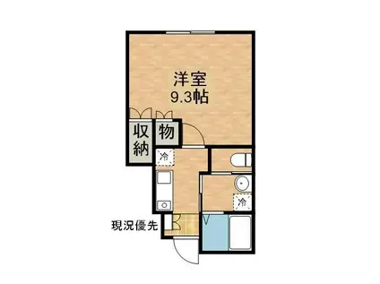 TYLER(1K/1階)の間取り写真