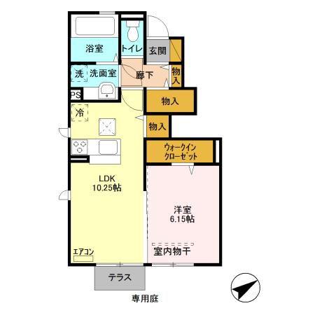 マ・メゾン(1LDK/1階)の間取り写真