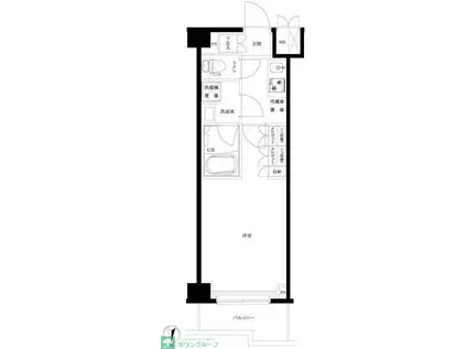 ルーブル川崎中丸子参番館(1K/4階)の間取り写真