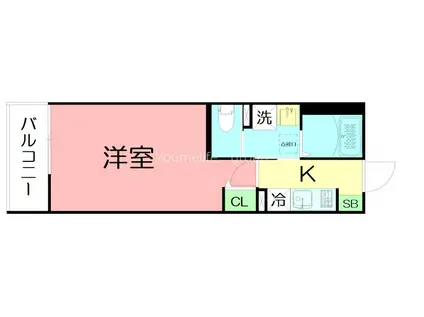 セレーノ国分南(1K/1階)の間取り写真