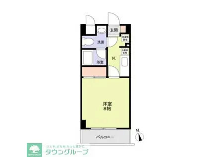 ヴィヴァーチェ日吉(1K/4階)の間取り写真