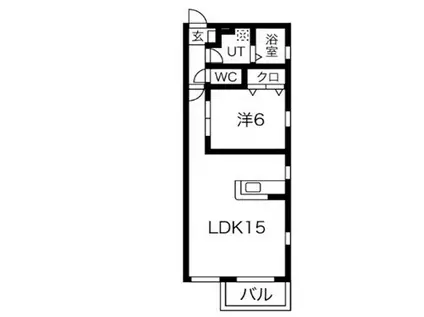 TKレジデンス豊田本町(1LDK/3階)の間取り写真