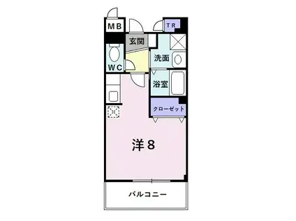 ウエスビュー(ワンルーム/3階)の間取り写真