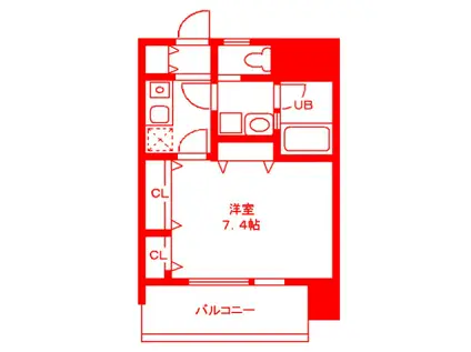 アール・ケープラザ横浜V(1K/10階)の間取り写真