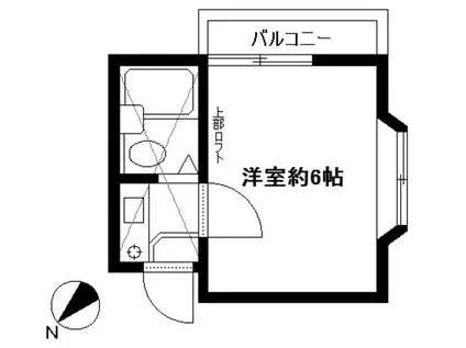 サンパレスJOY(1K/2階)の間取り写真