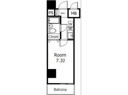 ライオンズマンション西が丘南(1K/5階)の間取り写真