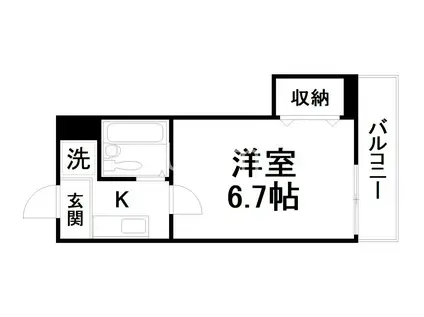 甍・林治ビル(1K/2階)の間取り写真