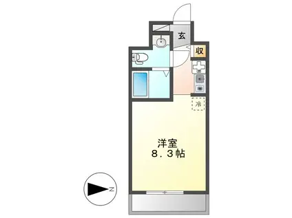 LA DOUCEUR新栄(1K/5階)の間取り写真