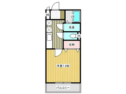 ルミエール(1K/1階)の間取り写真