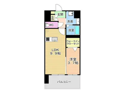 MID TERRACE(1LDK/10階)の間取り写真