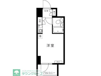 八王子ドミトリー明秀(1K/1階)の間取り写真