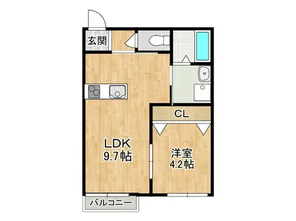 OS SEGEN(1LDK/2階)の間取り写真