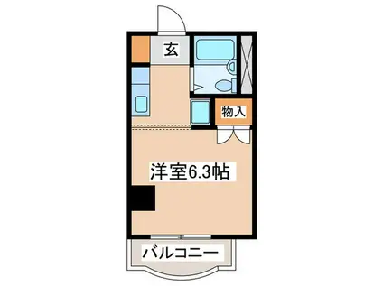 日野屋第2ビル(ワンルーム/2階)の間取り写真