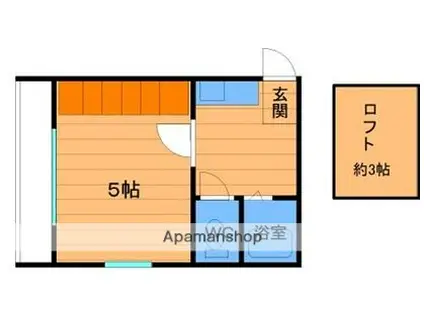 ドルチェIII(1K/1階)の間取り写真