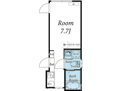KISMET梅島(ワンルーム/3階)の間取り写真