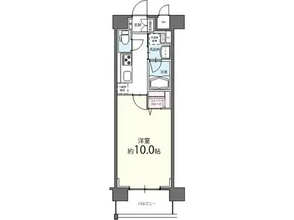 アルページュ(1K/2階)の間取り写真