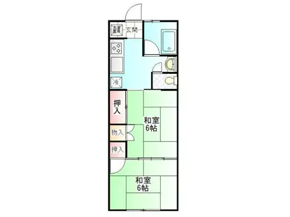 コスモメイツクボタ(2K/2階)の間取り写真