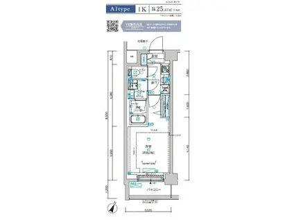 メインステージ新子安III(1K/2階)の間取り写真