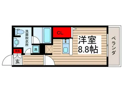 GROUNDUEX KAMEIDO(ワンルーム/7階)の間取り写真