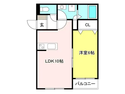 GRANMIORE(1LDK/1階)の間取り写真