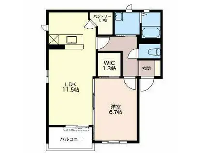 サイプレス西千代田(1LDK/2階)の間取り写真