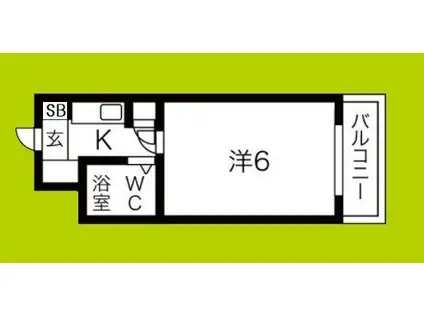 インク・エイト(ワンルーム/2階)の間取り写真