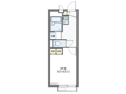 レオパレスパッシィオーネ(1K/2階)の間取り写真