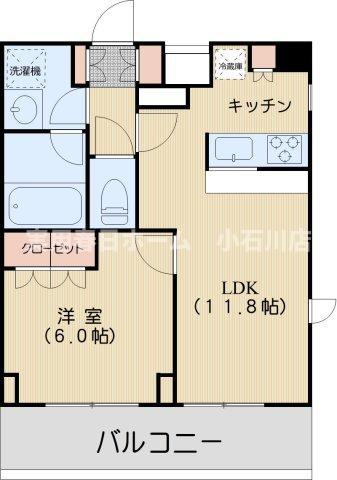 エスティメゾン千石(1LDK/4階)の間取り写真