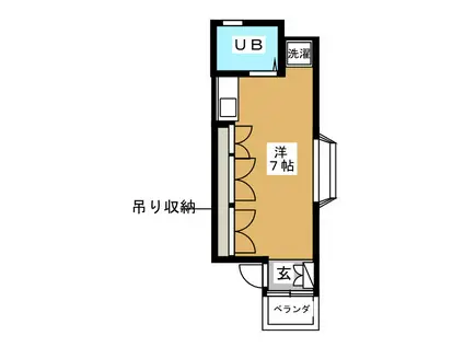 エール谷中(ワンルーム/3階)の間取り写真