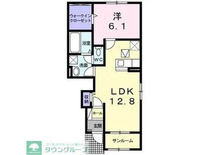 グランテリア瀬戸I A(1LDK/1階)の間取り写真