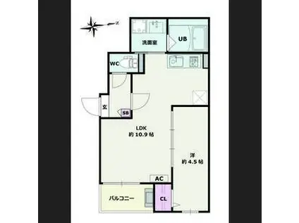 JACK OSUGII(1LDK/2階)の間取り写真