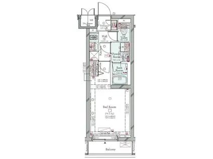コンシェリア目黒本町 THE RESIDENCE(1K/2階)の間取り写真