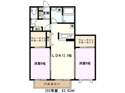 MANOR HOUSE YOSHIOKA(2LDK/2階)の間取り写真