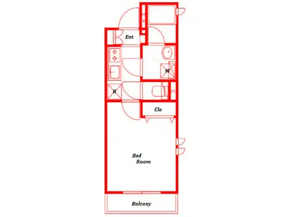 LAY LINE(1K/3階)の間取り写真