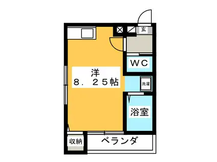 ユーハコート溝口(ワンルーム/3階)の間取り写真