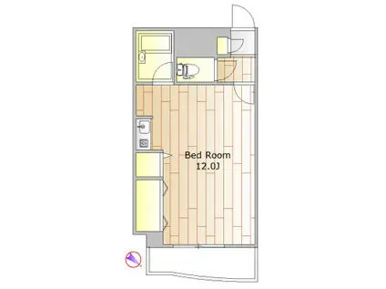 ドミール青木(ワンルーム/3階)の間取り写真